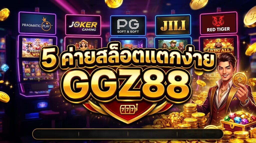 5 ค่ายสล็อตใน GGZ88 ที่ผมเล่นแล้วรู้สึกว่าแตกง่ายกว่าที่อื่น